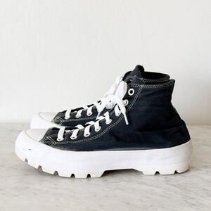 Converse Chuck Taylor All Star Lugged High Top Black White Platform Sneakers 11